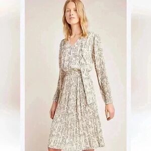 Anthropologie Current Air Olivia Snake Print Midi Dress Size Small